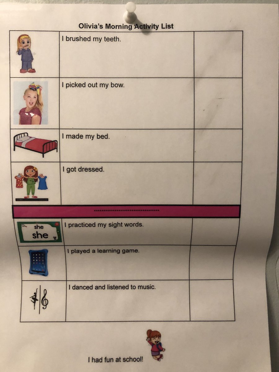 nicolekoch_IDE's tweet image. Getting 3 kids ready in the morning w. 2 working parents calls for some #creativeparenting. Our eldest loves her morning #activitylist allowing her 2 take responsibility of her morning routine while #buildingexecutivefunction. #Empowerment #selfREGULATION @nsulla #parentingtips