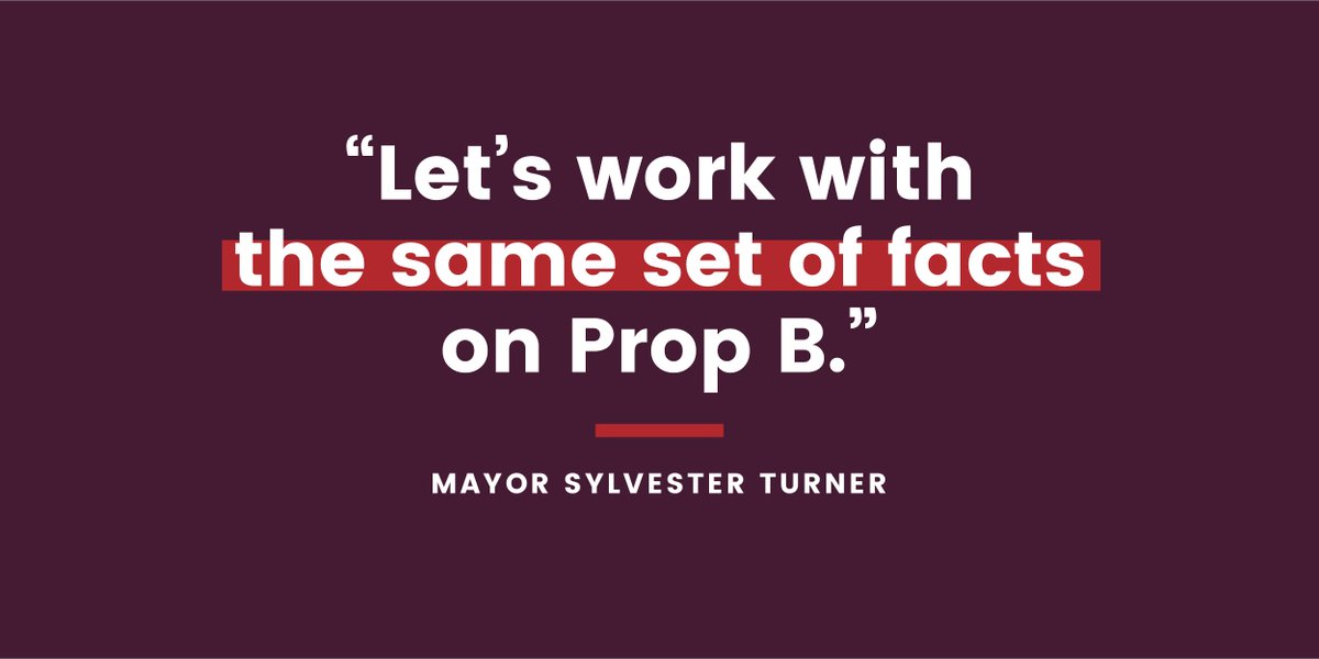 SylvesterTurner's tweet photo. Today's Prop B Fact: The City will take $31 million out of its fund balance to give firefighters Prop B pay hike from Jan to May. The fund balance is City's fund for emergencies. This will increase the City's budget shortfall to $197 million, requiring layoffs & service cuts. https://t.co/rTAw9gcJRo