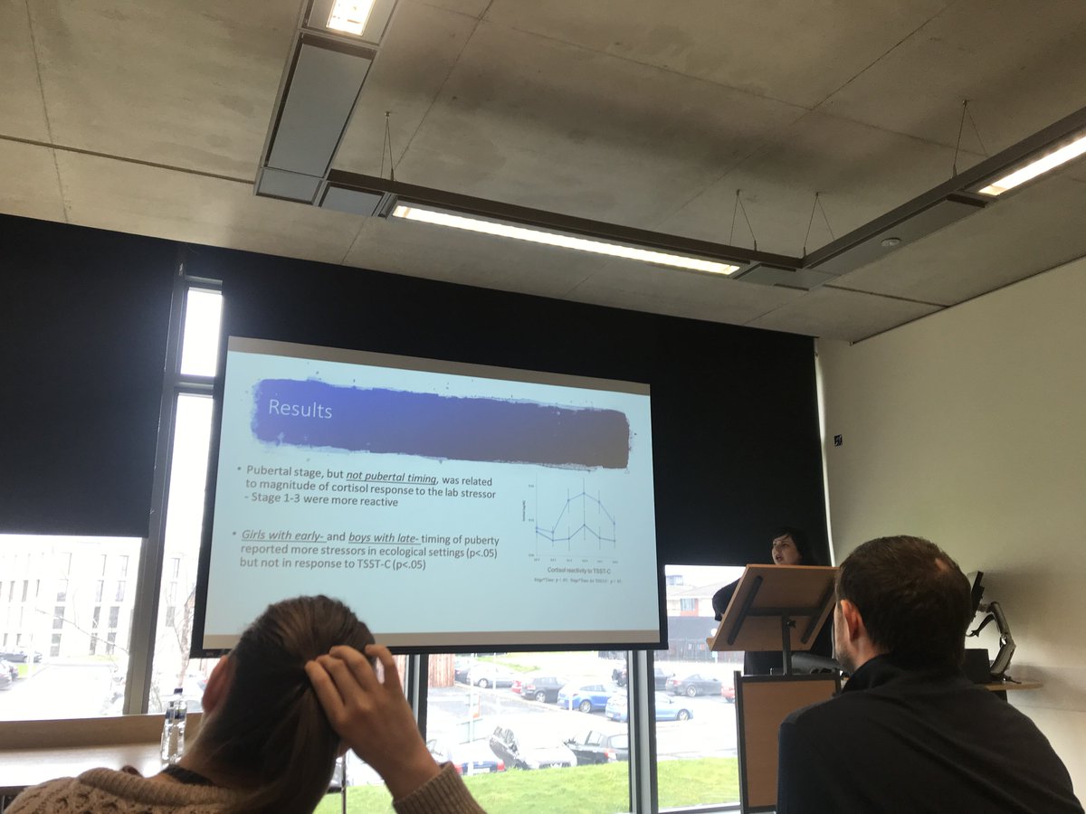KarenMSikar's tweet photo. Interesting findings on pubertal timing and stress responding @SamanthaDockray #beatslab @AppPsychUCC #PHM2019 https://t.co/tYUzL0wXH6
