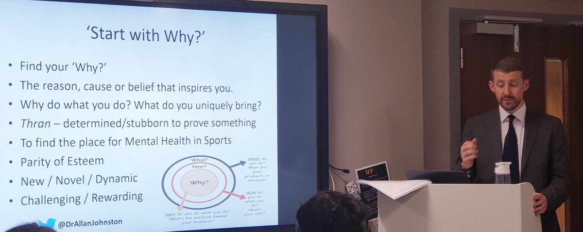 DrAMistryPsych's tweet photo. Great talk by @DrAllanJohnston on 'find your why' and his leading work as a sports psychiatrist. #SEPSIG #SEPSIG6 https://t.co/pdcCd4QGKB