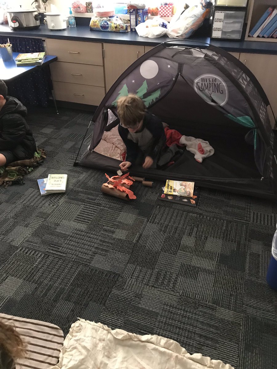 Shillingburgtr's tweet photo. These leaders have researched, calculated miles, and shopped on a budget! Starting our day on our final destination campout. Sharing campfire stories and camp games! What an amazing job they did! @ElementaryFord https://t.co/BKmJRrWtOO