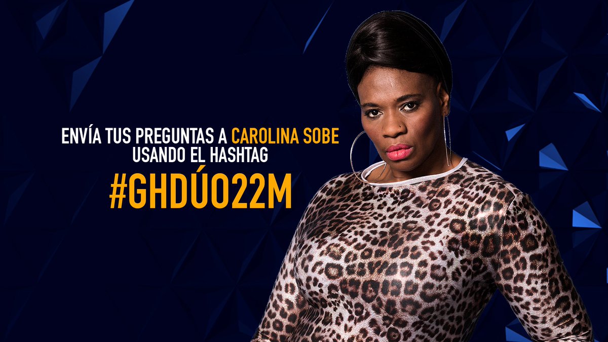 ghoficial's tweet photo. ¡¡ATENTOS!! 🚨 ¡Carolina Sobe se enfrenta a la audiencia! ¿Quieres enviarle una pregunta? 🤔 ¡Ya puedes hacerlo usando el hashtag #GHDÚO22M y las mejores serán contestadas el DOMINGO durante el DBT! ¡No pierdas la oportunidad! 💥 https://t.co/fCL9j1qzXe