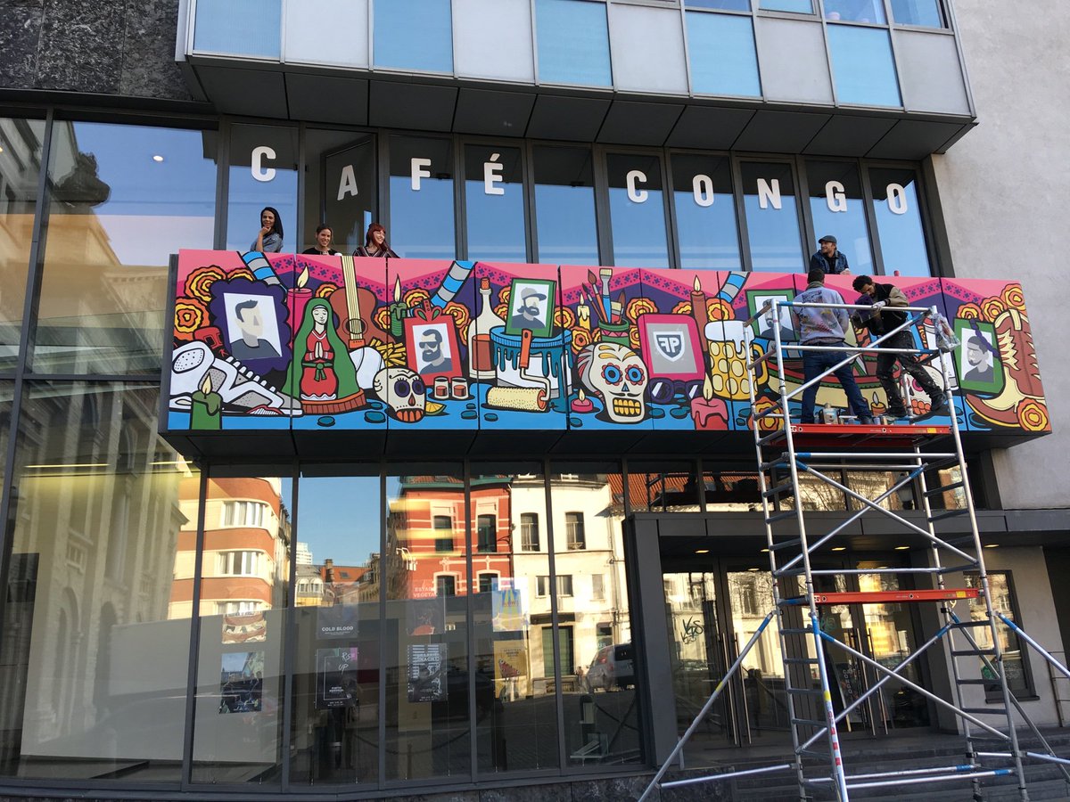 Michaeldcock's tweet image. #lente  @kvsbrussels. Tijd voor een nieuwe #mural door #farmprod...