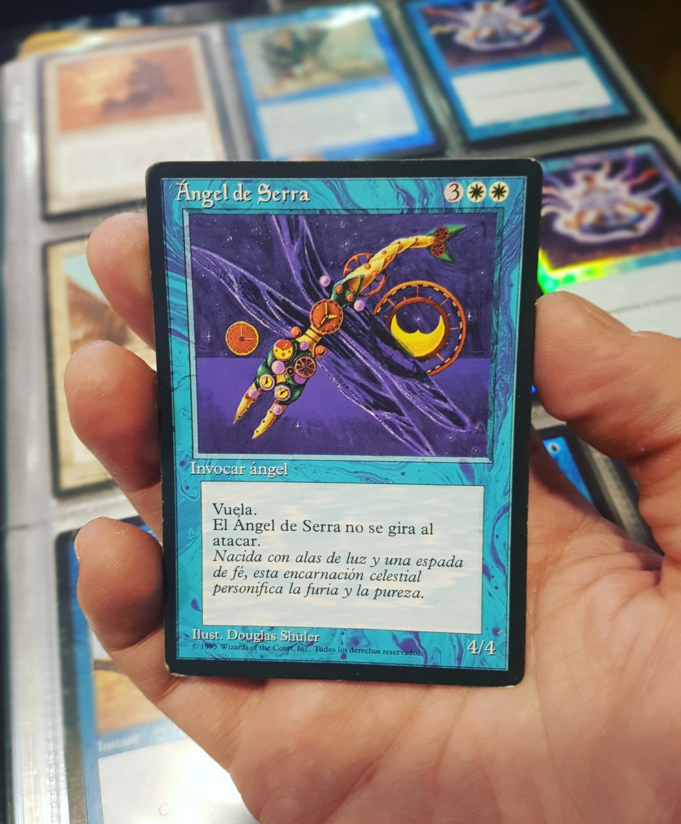 RebellionMTG's tweet photo. ¿Conocías la existencia de esta carta? Seguramente una de las erratas más locas de este juego, que hoy en día ya forman parte de su historia. ¡No todos los días vas a ver un Ángel de Serra AZUL!
#mtghistory #federratas #mtgpimp #rebellionmtg https://t.co/WmBowBCXl1