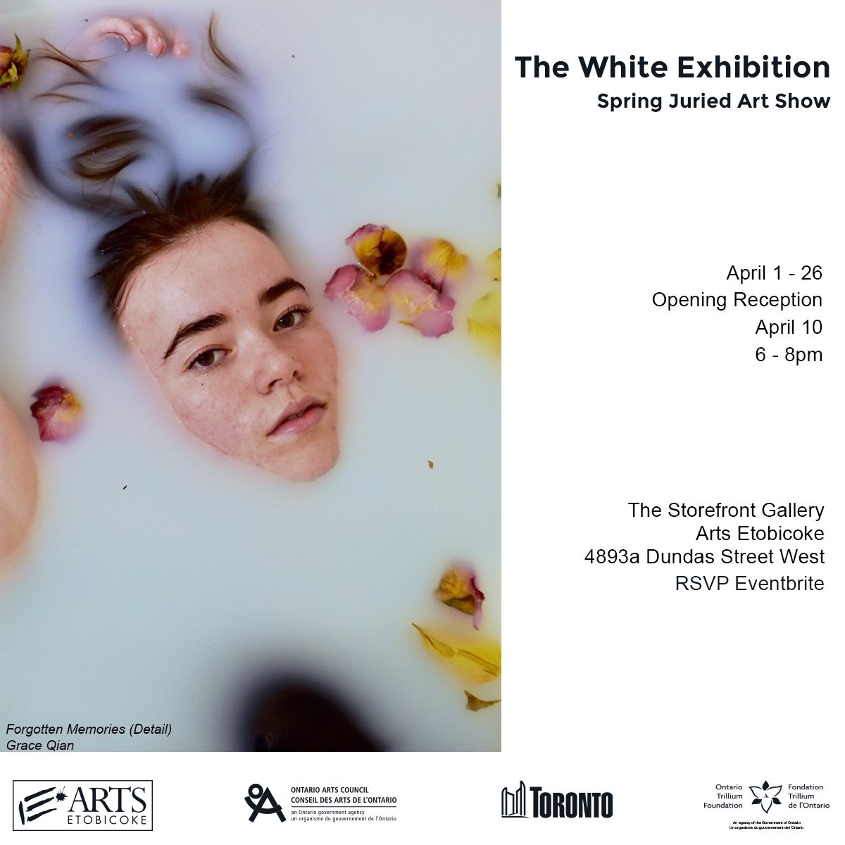 artsetobicoke's tweet photo. The White Exhibition - Spring Juried Art Show is almost here! Opening Reception April 10, 6-8pm. Show runs April 1 - 26. Jurors are: Aitak Sorahitalab, Judy Smith, and Mr. Hydde. Tickets: https://t.co/fCqXCREO4g
#TorontoArt #Etobicoke #StorefrontGallery https://t.co/jIUd7KsAMB