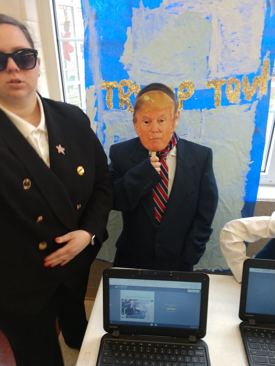 MrsBates3rd's tweet photo. This is great! Wax museum with @realDonaldTrump with his security team! #RepthatA https://t.co/m0eOTPFXdf