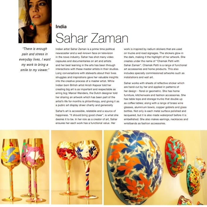 saharzaman's tweet photo. Got featured as one of the top 100 #global artists doing meaningful work. A sneak peek. Book your copy of Volume1 by @ArtFreaksGlobal soon! #arts #impact #activism #ChamakPatti #glowinthedark #handskill #handmade https://t.co/9Bov9n2CqE