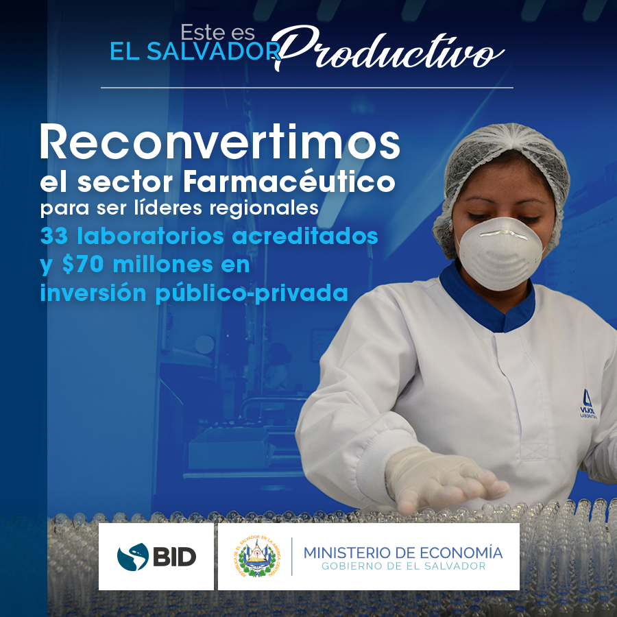 EconomiaSV's tweet photo. El @MINEC_SV con apoyo del @el_BID y el sector privado invirtieron $70 mill., para la acreditación de 33 laboratorios en Reconversión de Industria Farmacéutica.
#EsteEsElSalvadorProductivo #BID #EdificioDeCalidad #CalidadSV #EconomíaCrece #TransformaciónProductiva #ComercioSV https://t.co/55o2ejpaZz