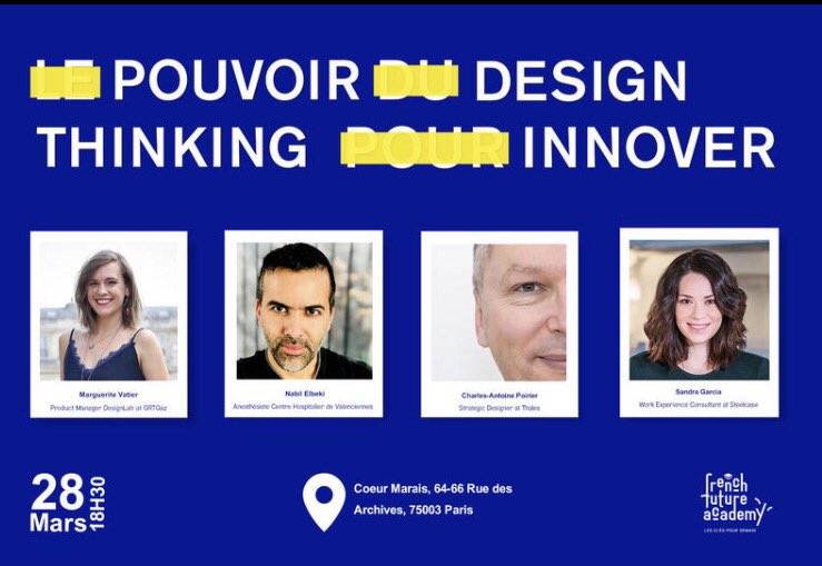 J-6 avant notre évent sur le pouvoir du #designthinking pour innover ! Réservez vos places : lnkd.in/gCzrYkC