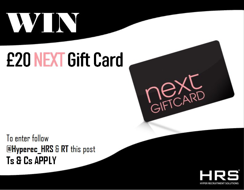 #Competition #giveaway #WIN a £20 Next gift card! To be in with a chance, just follow @hyperec_HRS and retweet this post #clothes #shopping #fashion #treat #happyfriday #win 😊 #GoGoGo
Competition ends 29/03/2019 at 10am