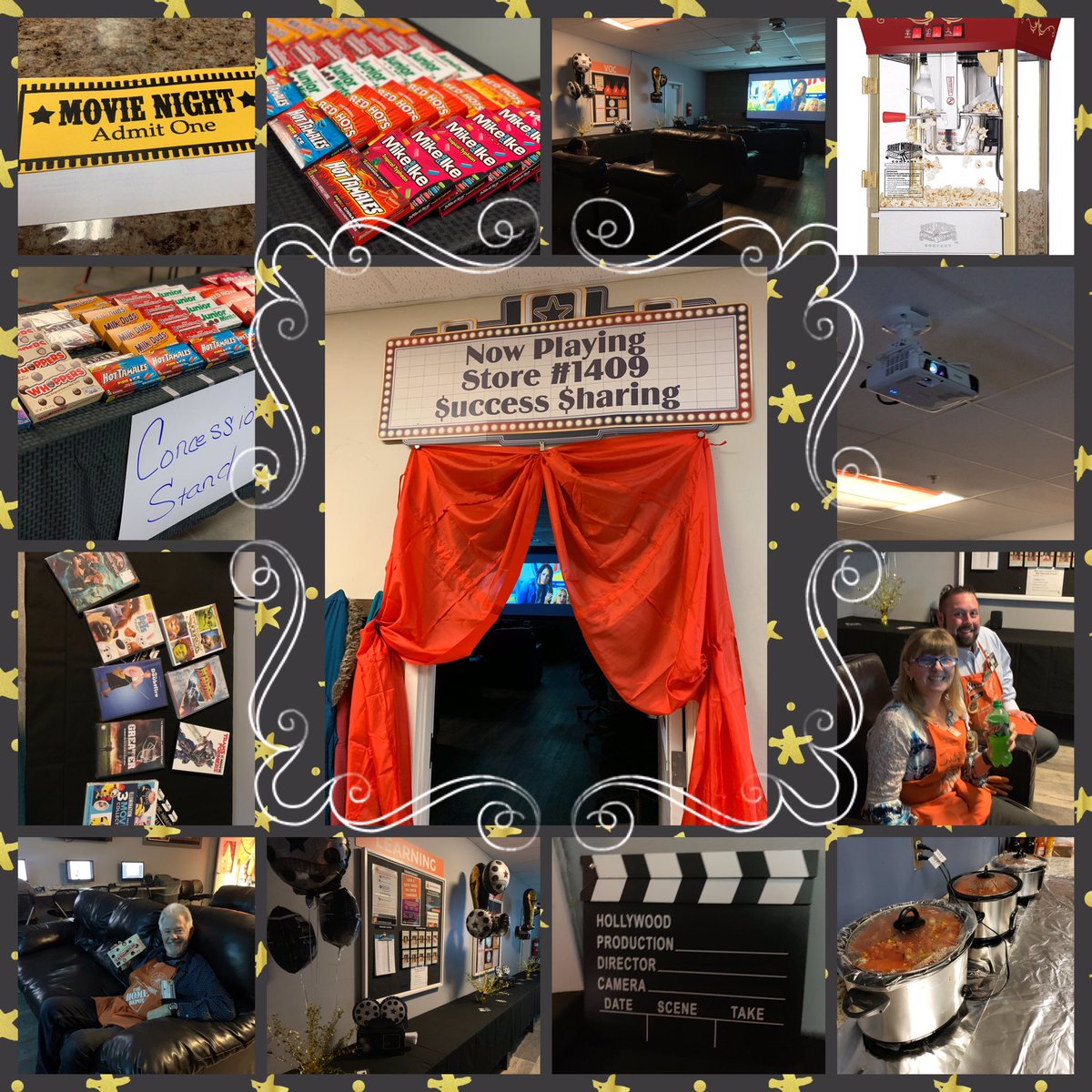 jasonpsmith0's tweet photo. 🎥 🍿 🎥 Kicking off our movie night themed $uccess $haring celebration weekend with a theatre training room makeover! Comfy seating, popcorn, candy and movies with surround sound! I have the absolute best team out there! Thank you for all you do EACH &amp; EVERY day!🎥🍿🎥 https://t.co/X6DGWz1PNo
