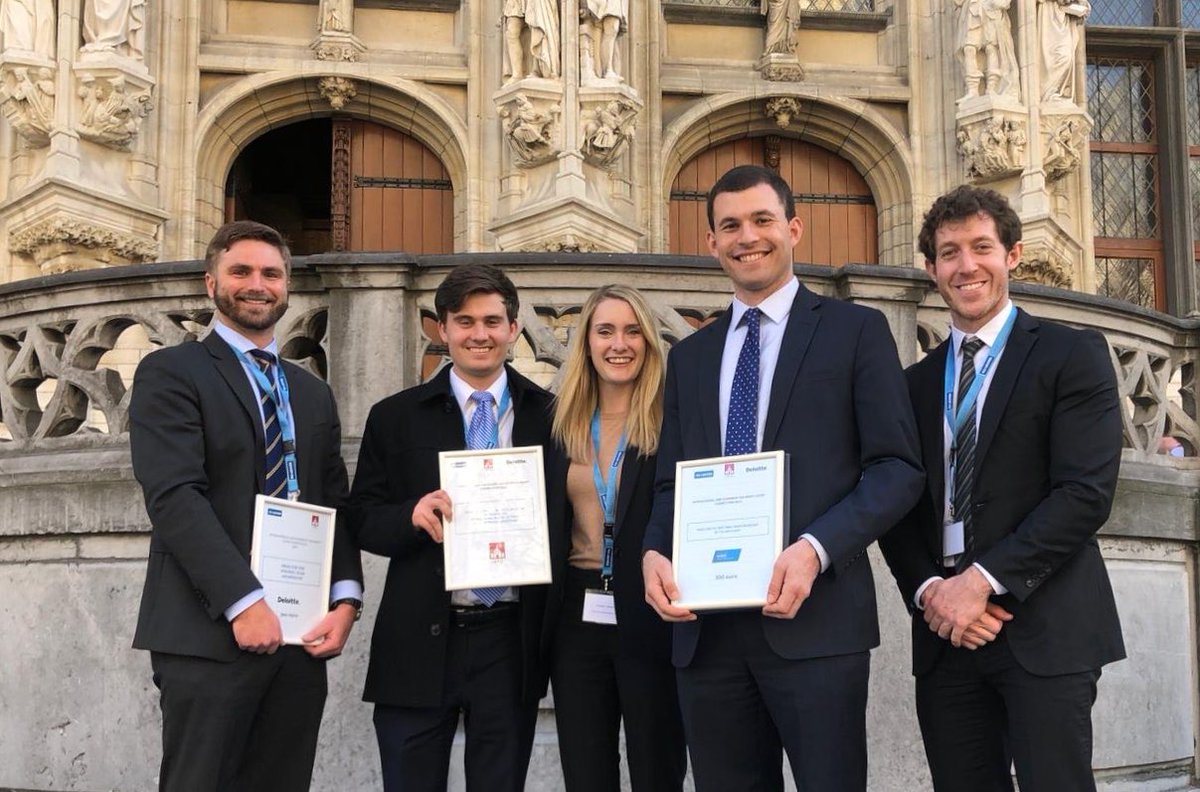 ProfRuthMason's tweet photo. ⁦@UVALaw⁩’s team are the international tax moot court champions! They defeated strong competition, including WU Vienna in the final, to retain the title UVA won last year.  I couldn’t be prouder!  Hard work and close statutory reading pays off! ⁦@IBFD_on_Tax⁩ https://t.co/jkoIJdHrRh
