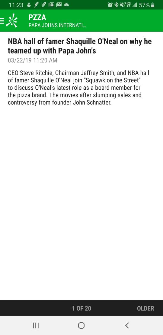 ocram0610's tweet photo. $PZZA https://t.co/puDDZFu7E7