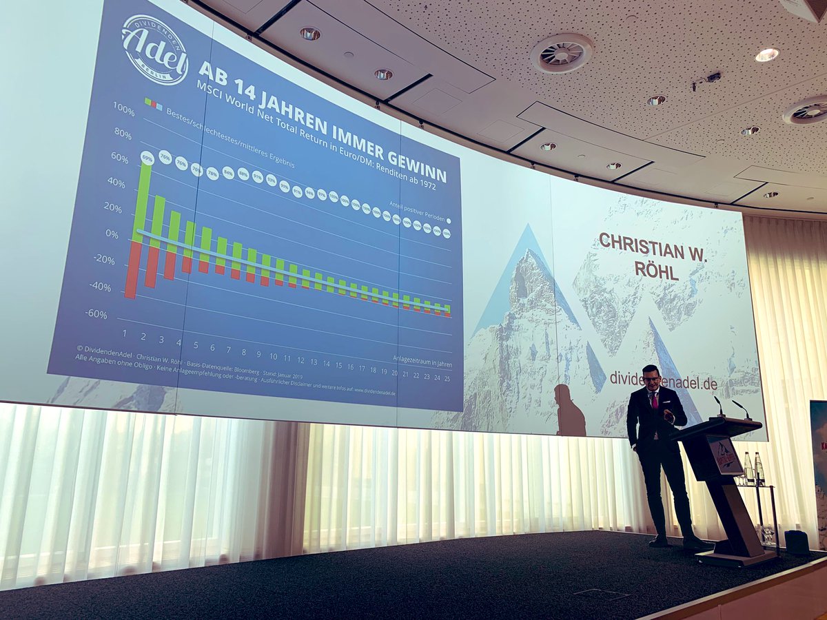 FranzRieber's tweet photo. Immer langfristig investieren! Schöner Vortrag vom großartigen @CWRoehl #kapitalgipfel #jupheidi #Dividende #extraetf #aktien https://t.co/IZWaH3qwni