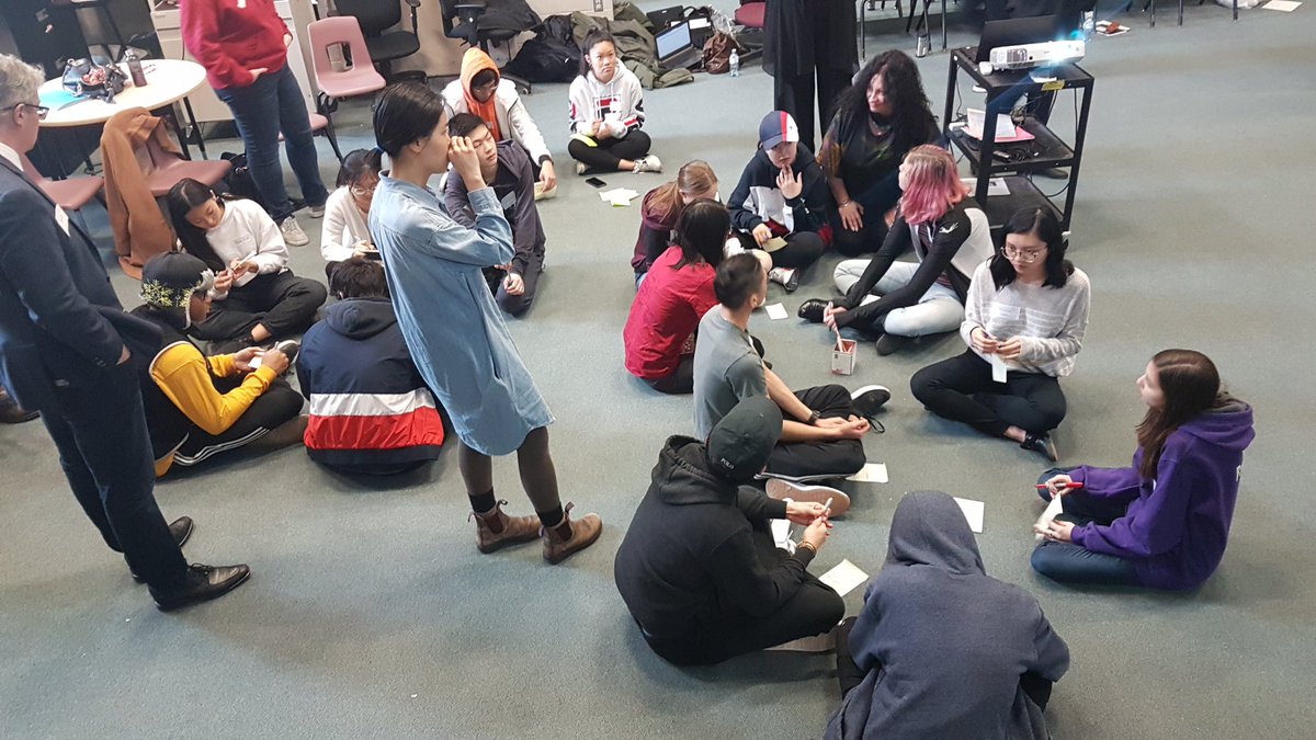 nameisSonya's tweet photo. Students are in the ideation and prototyping stages, brainstorming ideas and challenges to their well-being. @YRDSB @shsmpeths #SHSM #ICE #SPCE https://t.co/v2H4SezI3w