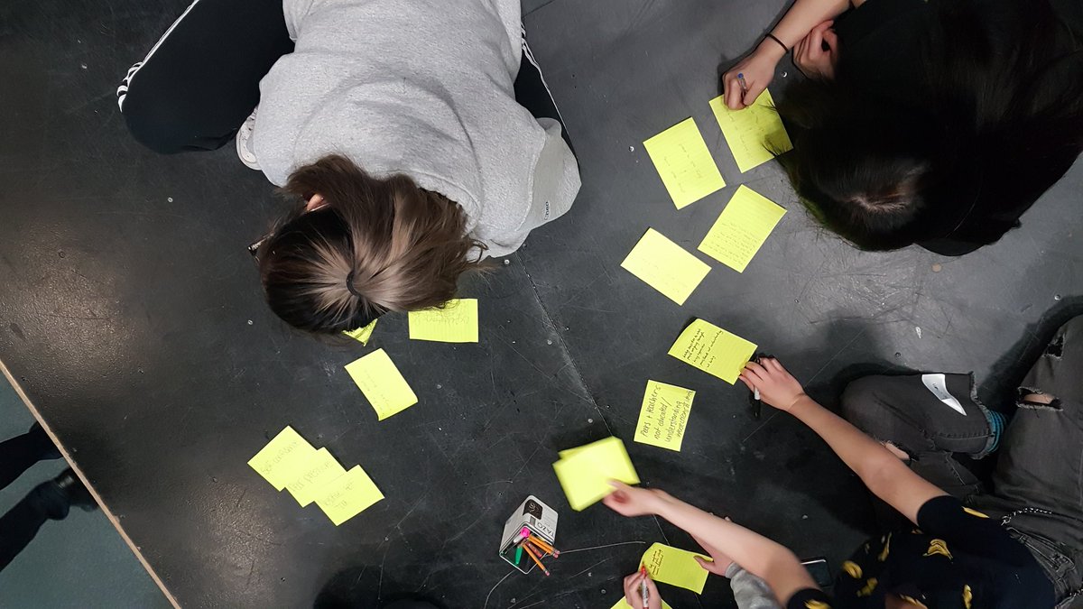 nameisSonya's tweet photo. Students are in the ideation and prototyping stages, brainstorming ideas and challenges to their well-being. @YRDSB @shsmpeths #SHSM #ICE #SPCE https://t.co/v2H4SezI3w