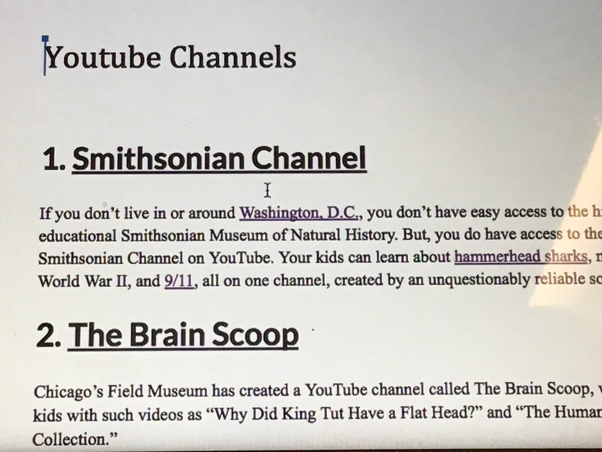 harbortt's tweet image. Finding informational presentations through YouTube Channels! What! “We are watching YouTube today??” #teachingtech #MiltonInnovation @MMS_RedHawks #springbreakfever
