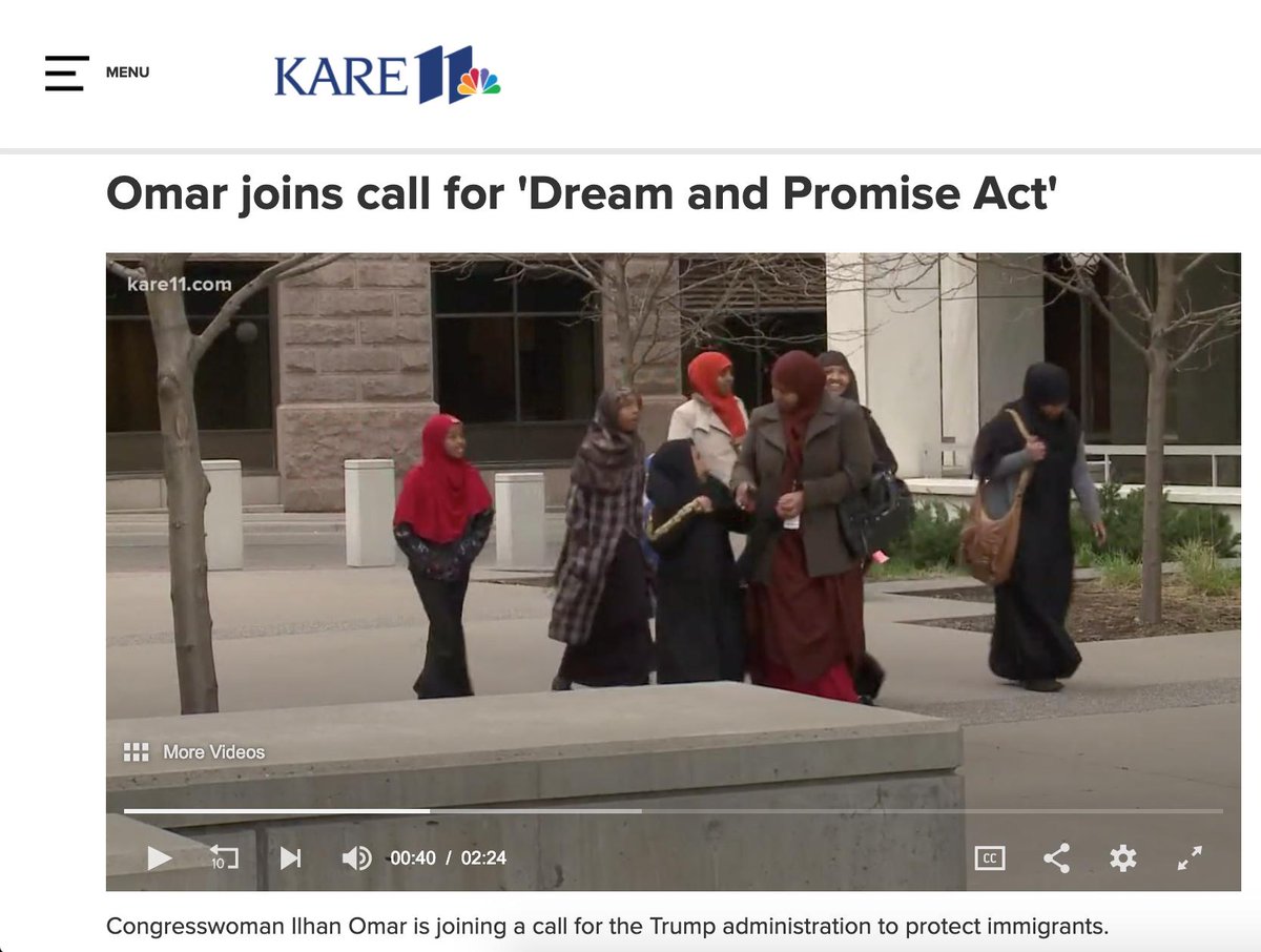 mukhtaryare's tweet photo. Hey @kare11, the images and clips you used in this report about @IlhanMN calling on the Trump administration to protect immigrants facing deportation have nothing to do with what the story is saying.

Why did you choose these images? To incite emotions? To create fear? https://t.co/35Ykjc5wYz