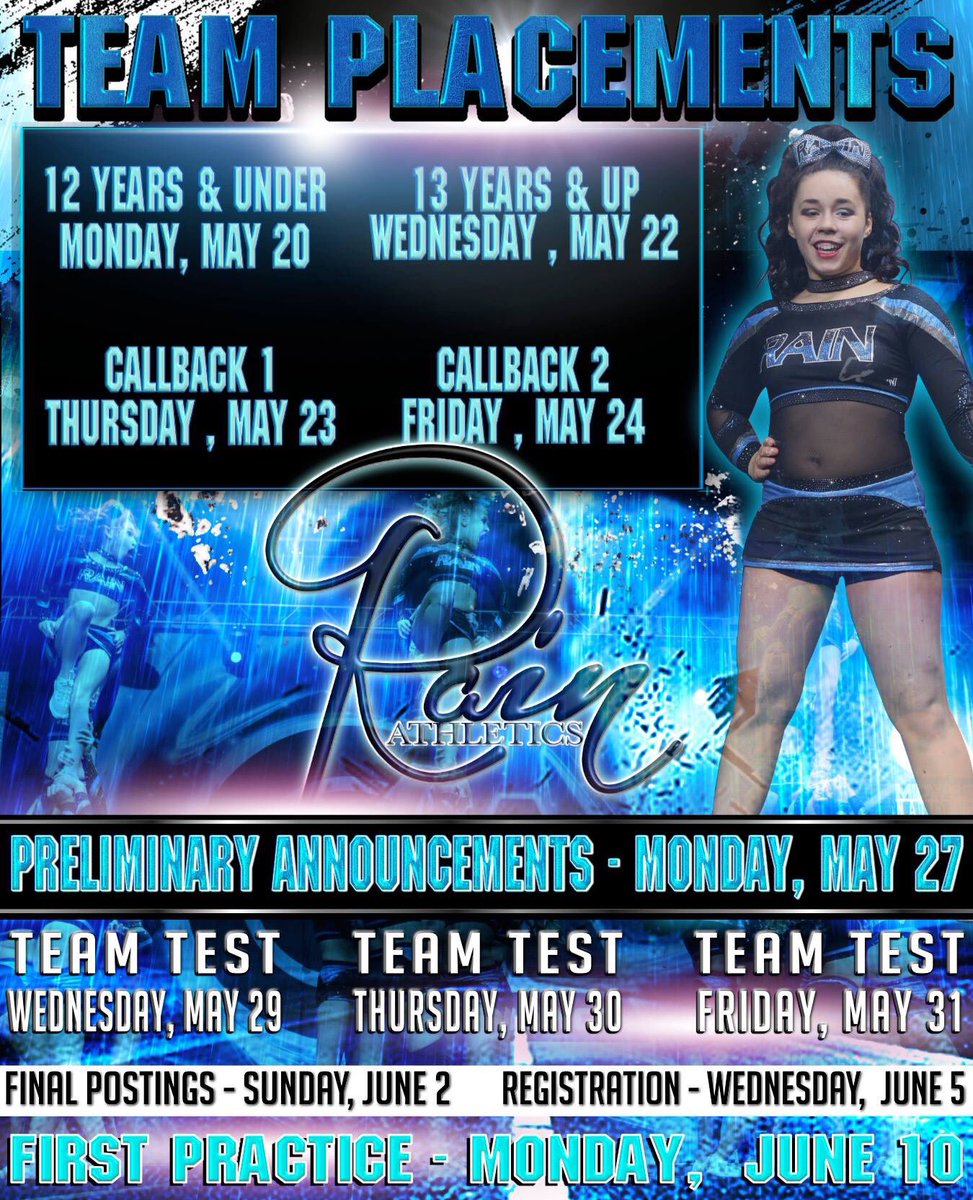 cheerUPDATES's tweet photo. Interested in joining Rain Athletics for the 2019-2020 season? Let us know here: https://t.co/Za1sYAM9xG

Join the storm NOW! 

#getwithTHEprogram https://t.co/ScccaxBKrg
