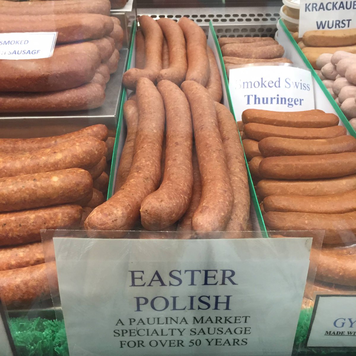PaulinaMarket's tweet photo. It's back...for a limited time only!
#easter #smokedpolish #garlicky #peppery #smokedmeats #butchershop #Chicago #choplocal https://t.co/wBwd08FDxT