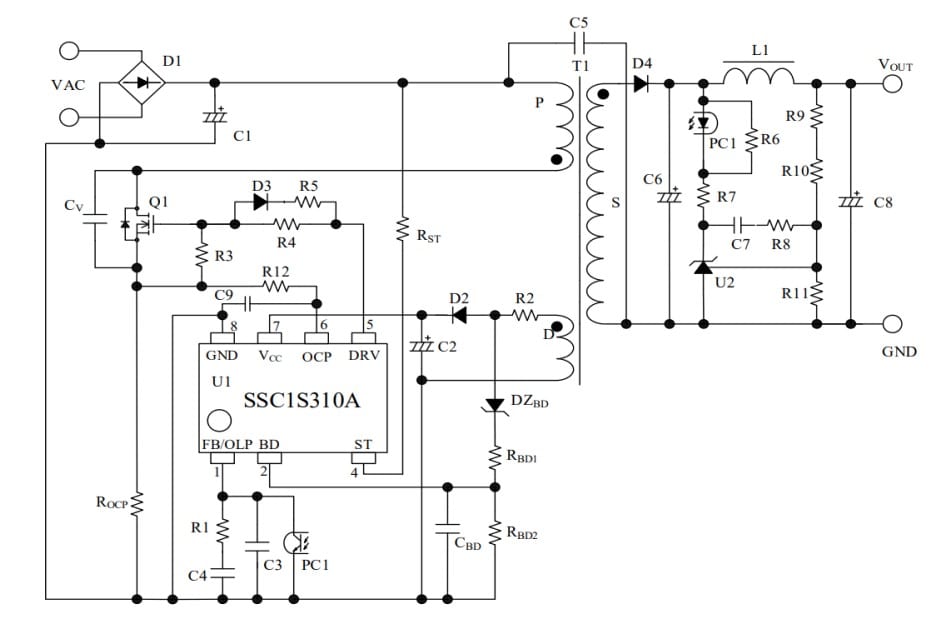 Схема включения ssc3s111