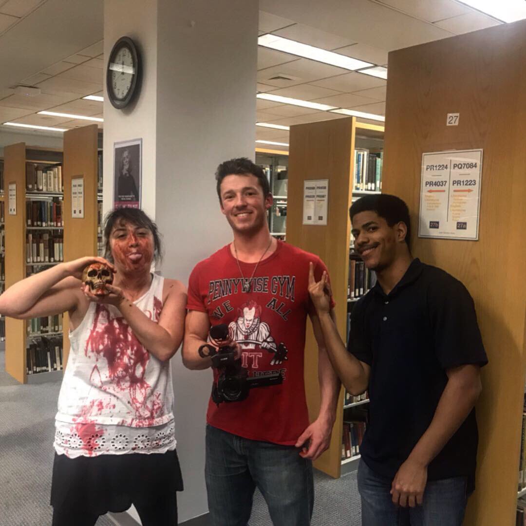 JaxPriceFilms's tweet photo. Last nights midnight filming in an eerie library. 🎬💀🔥. NEW HORROR FILM COMING OUT TOMORROW! Be ready! #BehindtheScenes #horrorfilm #horrormovie #horror #filmamking #moviemaking #directing #filming #filmmaker #director #filmdirector #producer #movieproducer #cinema https://t.co/3OzmPH4uWJ
