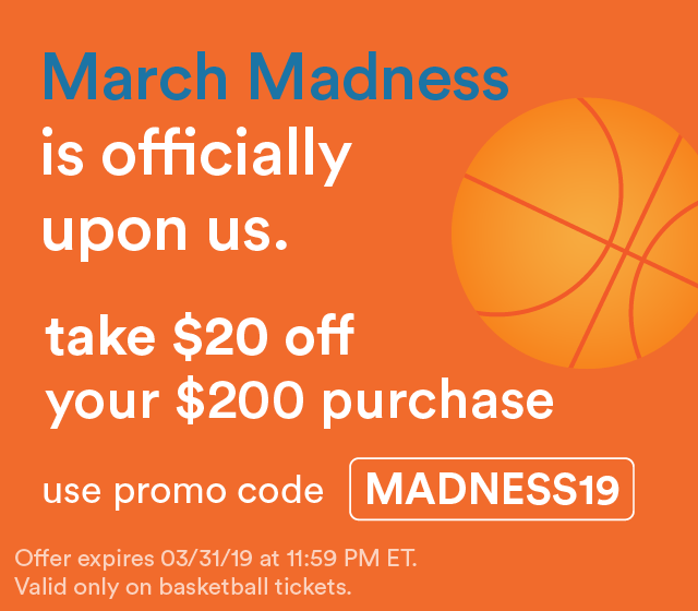 Fanxchange's tweet photo. #MarchMadness Ticket Sale! Take $20 Off Your Tickets on a $200 Purchase. https://t.co/28dcUubDHG Get the best seats on Fanxchange!
Use Promo Code: MADNESS19
Expires: 2019-03-31 11:59 PM ET https://t.co/0j3gyJYxdT