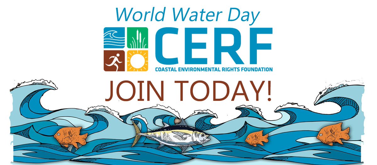 It’s World Water Day!

Support the health of our oceans, streams, lagoons, and wetlands by joining the Coastal Environmental Rights Foundation - free!

Please join and RT!

cerf.org/join

#WorldWaterDay 
#WorldWaterDay2019