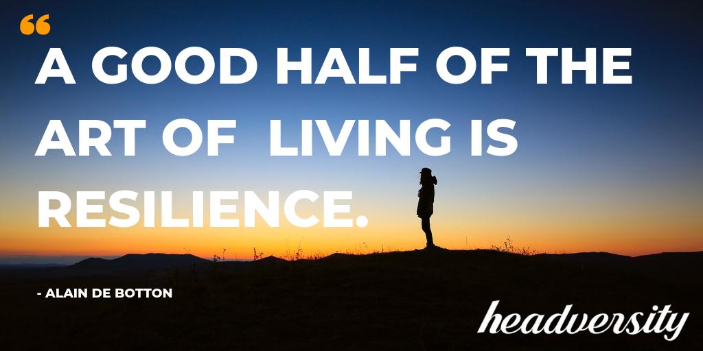 A life with #resilience makes the sun just a bit #shinier, a color #crisper, and a #spring day milder. AND even when conditions aren't so favorable, this #resolve helps us avoid getting knocked off stride #QOTW #resiliencequote #trainthegray #mentalresilience