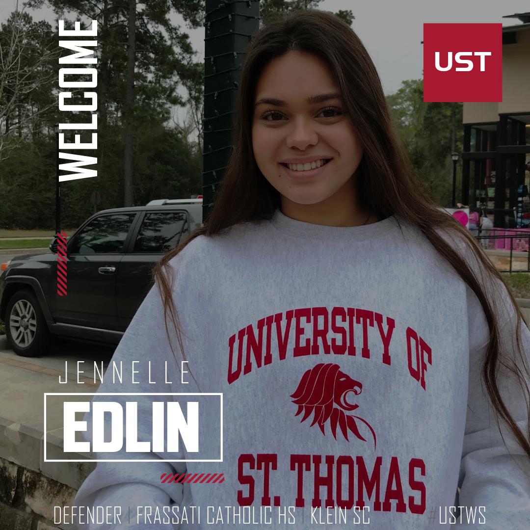 USTWSoccer's tweet image. Welcome to @USTAthletics Celt Soccer Family Jennelle! 🦁 Jennelle Edlin I @FrassatiCHS &amp;amp; @KleinSoccer defender - plans to major in Nursing @stthomashouston #FutureCelts #USTWS #BeYourBoldSelf