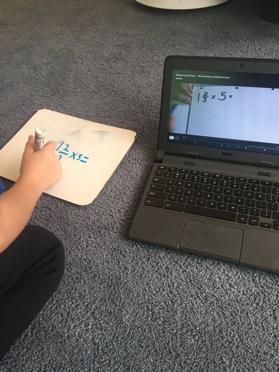 Mrs_Bozard's tweet photo. More fraction fun on this rainy Friday! @edpuzzle #mathwithmissdini #LeopardsDen @LincroftSchool https://t.co/bnCI9sAOvm