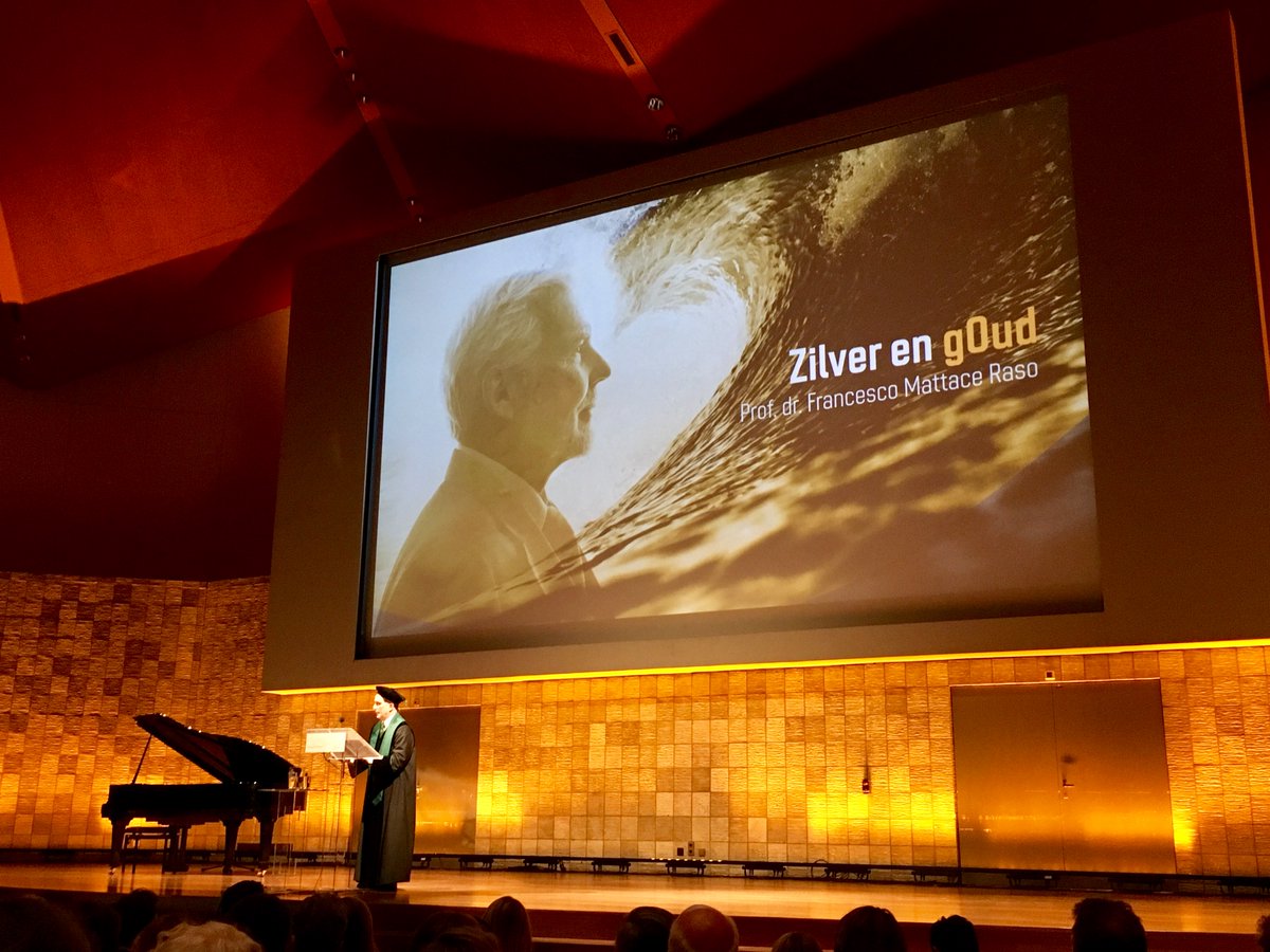 Inspirerende oratie van Francesco Mattace Raso, geriater en een van onze bestuursleden, over wat er moet gebeuren “to ride the silver wave” om gOud (gezond oud) te worden o.a. wat betreft #dementie. Gefeliciteerd professor Mattace Raso!