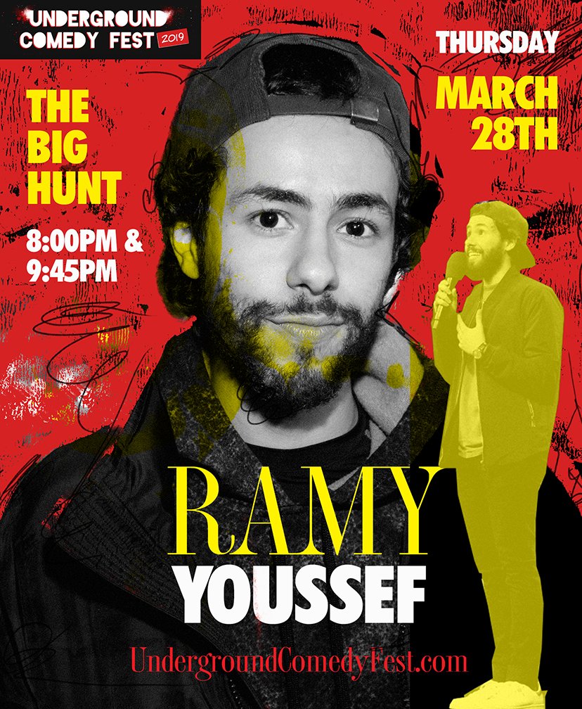 New poster design for <a href="/UCFest2019/">Undergound Comedy Fest 2019</a> featuring <a href="/ramy/">ramy youssef</a>. <a href="/UNDERGROUNDDC/">Underground Comedy</a>