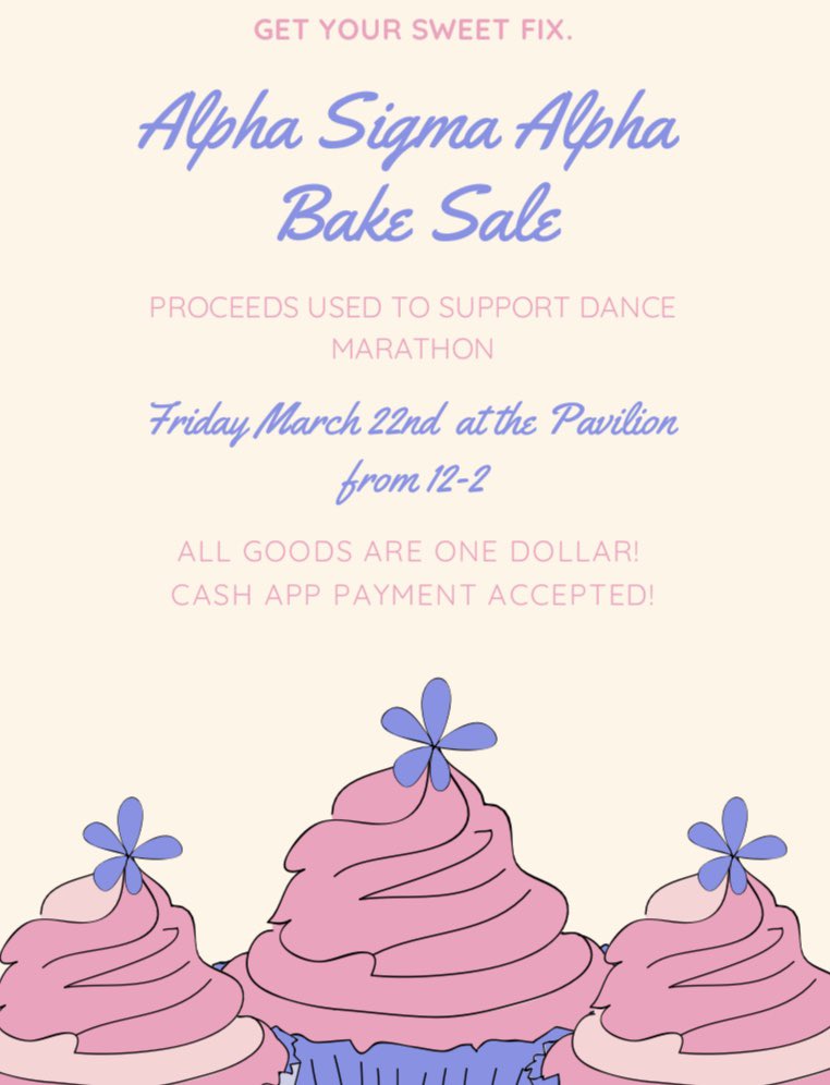 TAMUKDM's tweet photo. Go check out @tamuk_alphasigs Bake Sale today at the pavilion from 12-2. The proceeds will be going towards our overall goal of $12,500.
Remember all the proceeds are FOR THE KIDS!!
#TAMUKDM #TAMUK #DanceMarathon #FTK #TooLegitToSit #bostonchildrenshospital https://t.co/zPgsu1dr2N