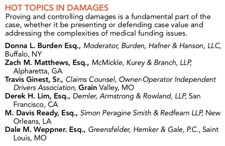 tips_ctlc's tweet photo. Last session of the conference, and a great one to close things out. Want to avoid inflated damages? These experts will tell you how. https://t.co/OAD24DTxed