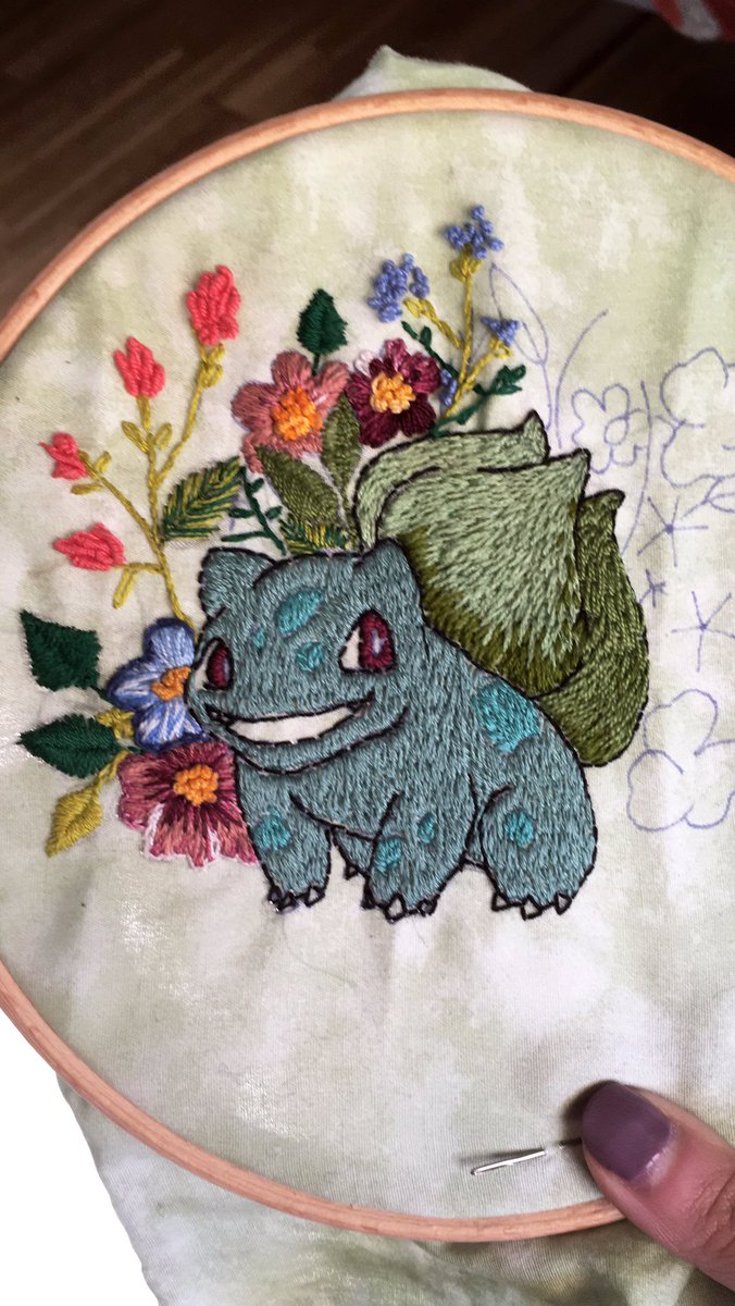 Avances. #workinprogress #crafts #handmade #embroidery #enbroideryart #pokemonart