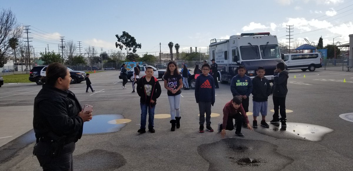 George Delatorre Elementary School.  Our team instructed on multiple topics cyber-bullying, gang prev, cyber-banging, child safety, bullying, cadet recruitment and ran the kids through a mini police obstacle course! Committed to positive growth! Thank Our partners <a href="/GangfreeLife/">GAP</a>