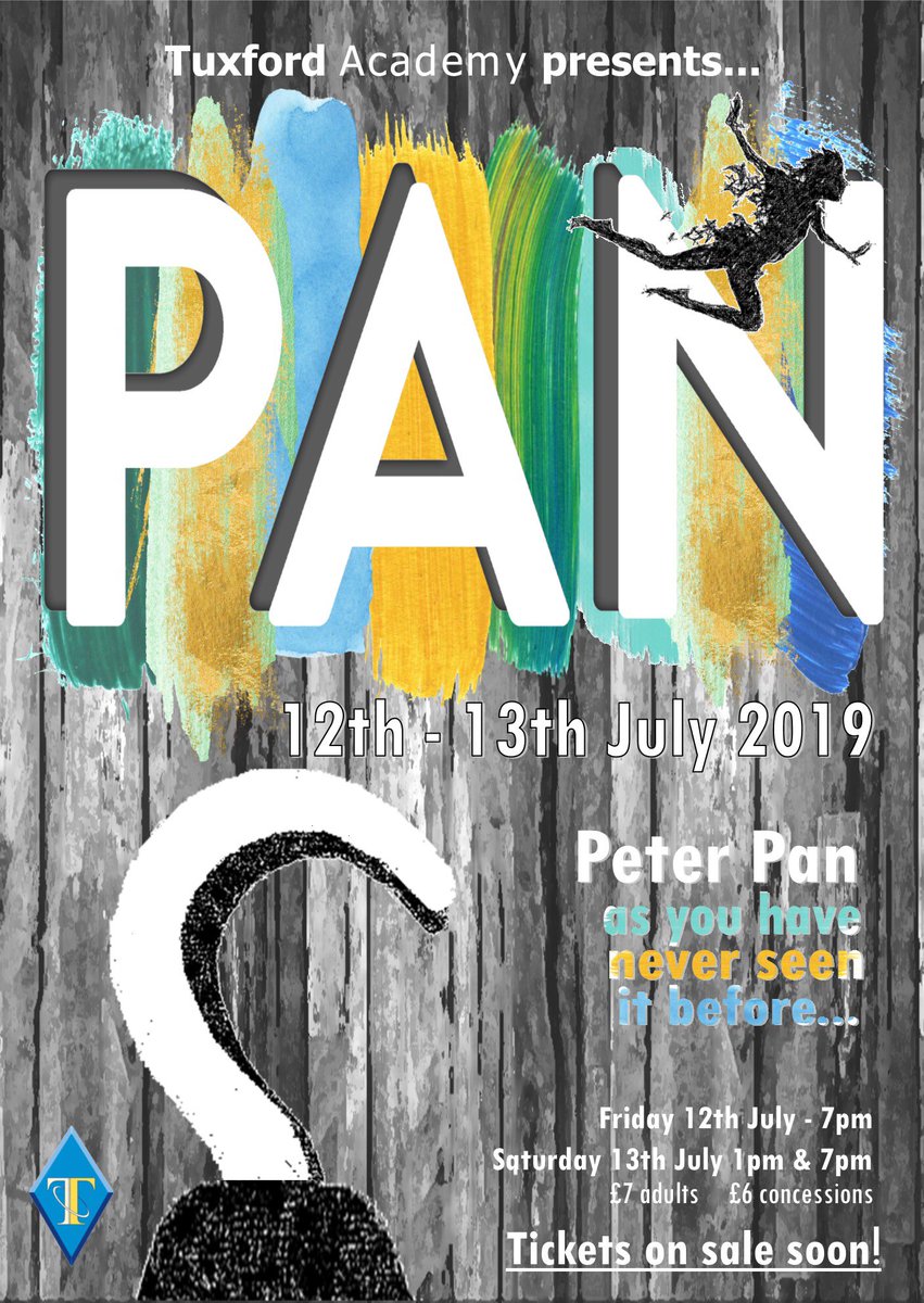 We are very excited to announce this year’s Academy Production will be ‘Pan’. An exciting new interpretation of the classic story of ‘Peter Pan’. With innovative staging, music, madness and flying...well, sort of!We’re really excited about this one. Watch this space! #Pan2019
