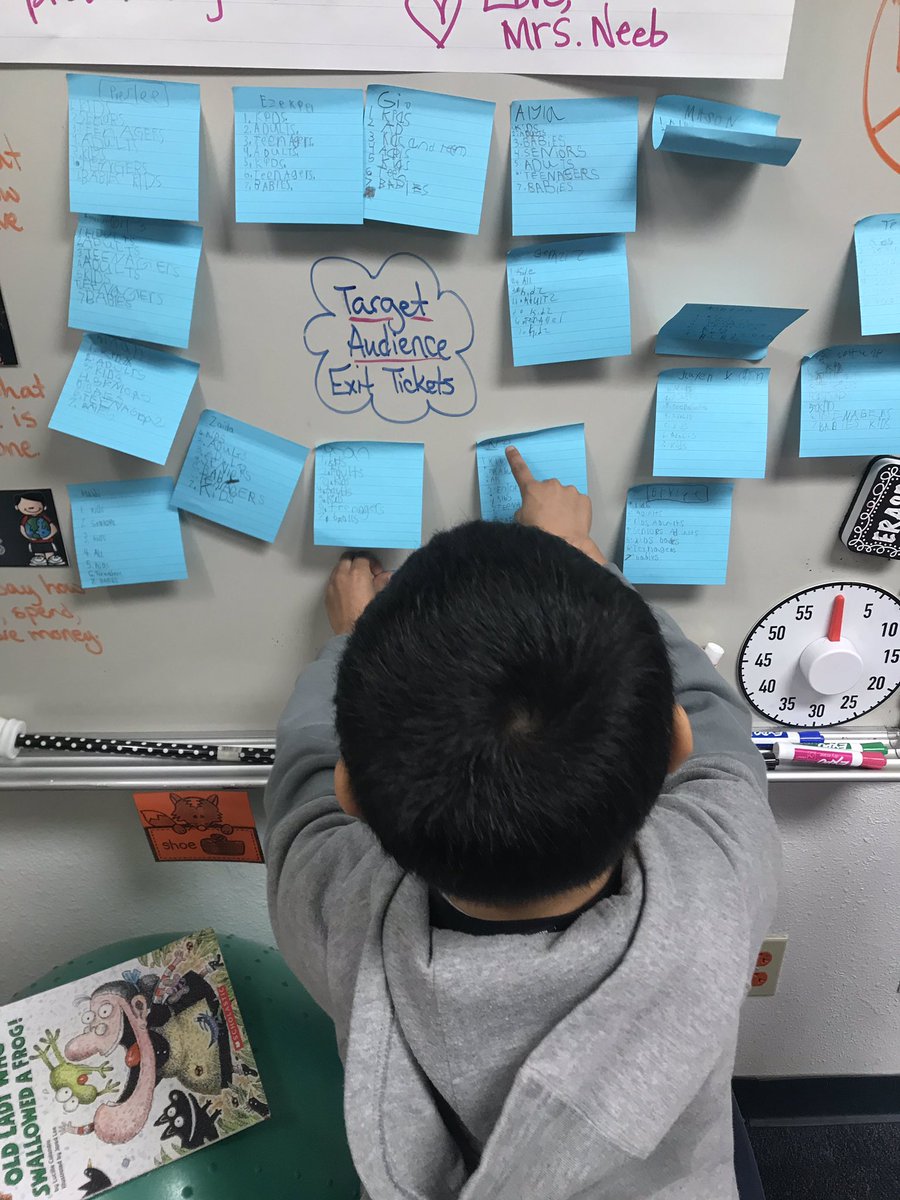 We are using Exit Tickets to show our evidence of learning of Target Audiences! #bemoreL4W #bemorewildcat #wildcatsinspired <a href="/NatWilliamsElem/">Williams Elementary</a> <a href="/lead4ward/">lead4ward</a>