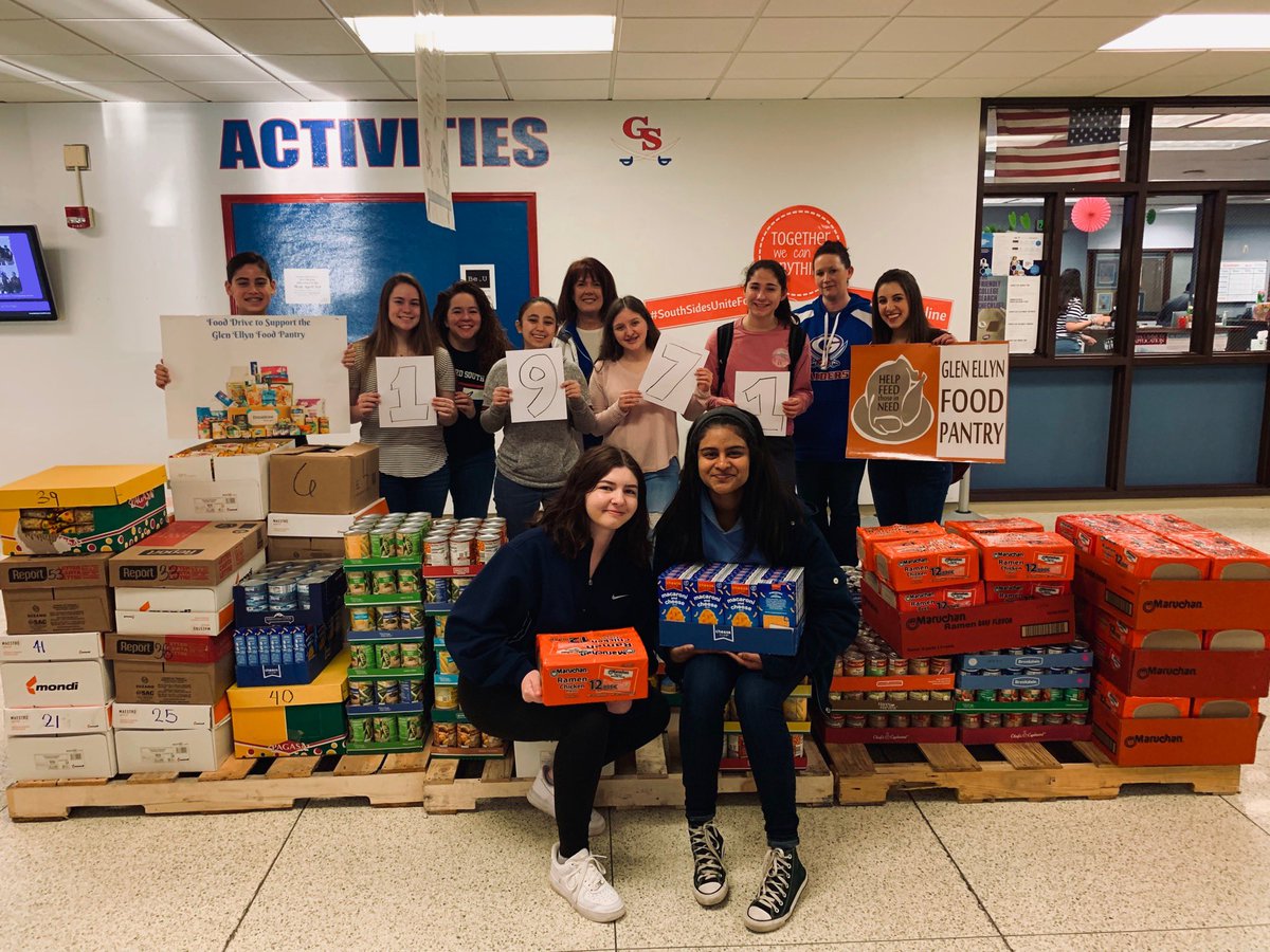 Way to go, <a href="/gbsstudentco/">GBS Student Council</a> and <a href="/GBSraiders/">Glenbard South</a>! 1,971 items collected for the Glen Ellyn food pantry! Shout out to <a href="/GlenbardWest/">Glenbard West</a> Hilltoppers for the competition and fun!! It was a great collaboration!! <a href="/GlenbardDist87/">GlenbardDist87</a>
