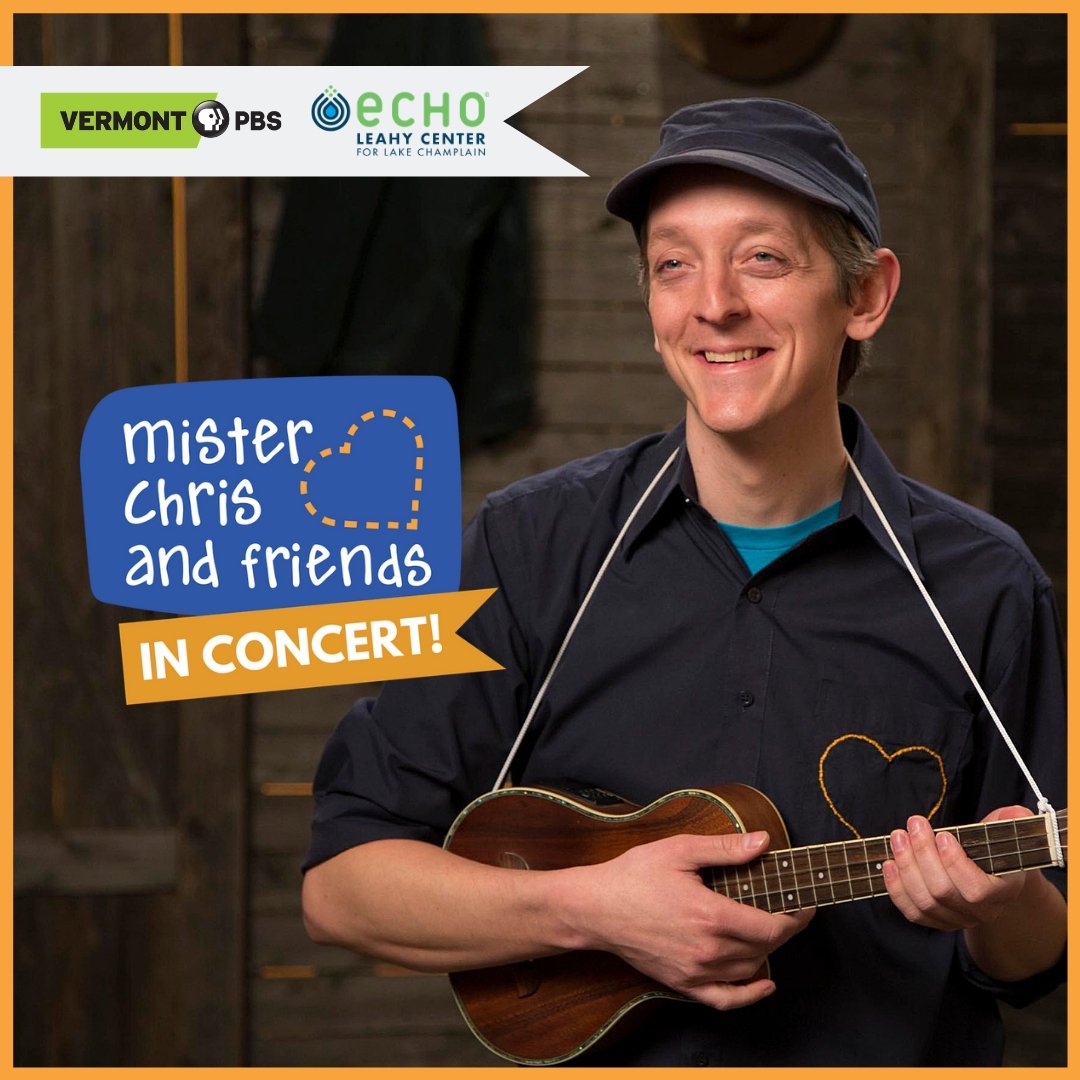 VermontPBS's tweet photo. Tickets now on sale!! 🧡🎶 Sing and dance to all your #MisterChrisandFriends favorites at @HigherGround on May 5th! https://t.co/A1lCyvAA3i

Presented by Vermont PBS and @ECHOvt https://t.co/ArAOWEw8jW