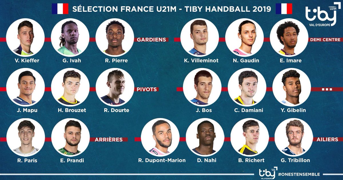 Tiby_Handball's tweet photo. La liste des 18 joueurs convoqués sur le @Tiby_Handball 🔝✨
Sous la direction de Yohann Delattre, 18 joueurs 🇫🇷 seront rassemblés dès le 7 avril à la Maison du Handball à Créteil pour préparer le TIBY Handball programmé le 11-13 avril à Serris-Val d'Europe #handball #BleuEtFier https://t.co/K1EpfTroGz