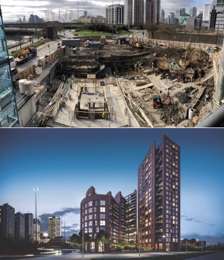 FormSD's tweet photo. The excavation begins!! Form SD are working closely with @GalliardHomes and @OβSheas on this new mixed-use redevelopment project coming soon to the Docklands. The Core base has been poured for the new 24 storey tower. #StructuralEngineering #FormSD #London #Development https://t.co/UZsasTQOhz