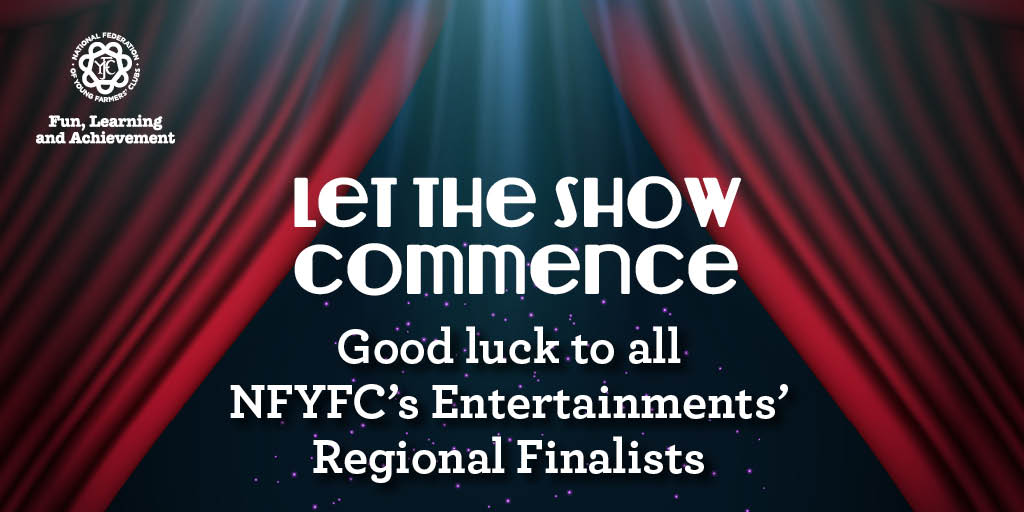 YFC teams from <a href="/sedbergh_yfc/">Sedbergh YFC</a>, Caldbeck YFC <a href="/CumbriaYFC/">Cumbria YFC</a> and Buxton <a href="/DerbyshireYFC/">Derbyshire YFC</a> will compete in the Northern regional final of our Entertainments competition today. While <a href="/CornwallYFC/">Cornwall YFC</a>, <a href="/EardisleyYfc/">Eardisley Yfc</a> and Cheriton &amp; Tedburn YFC <a href="/DevonYFC/">Devon YFC</a> compete In the Southern regional final.