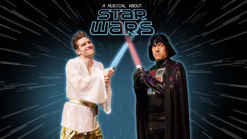 playbill's tweet photo. A Musical About @starwars begins Off-Broadway tonight at @TheatreRowNYC: https://t.co/gZZJO41NZK https://t.co/NOH1koqqCq