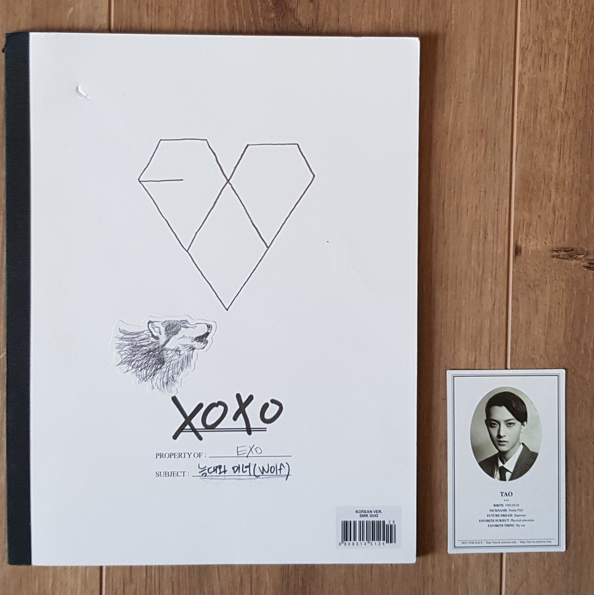 EXO - XOXO Photocard : Tao Favorite Song : Peter Pan