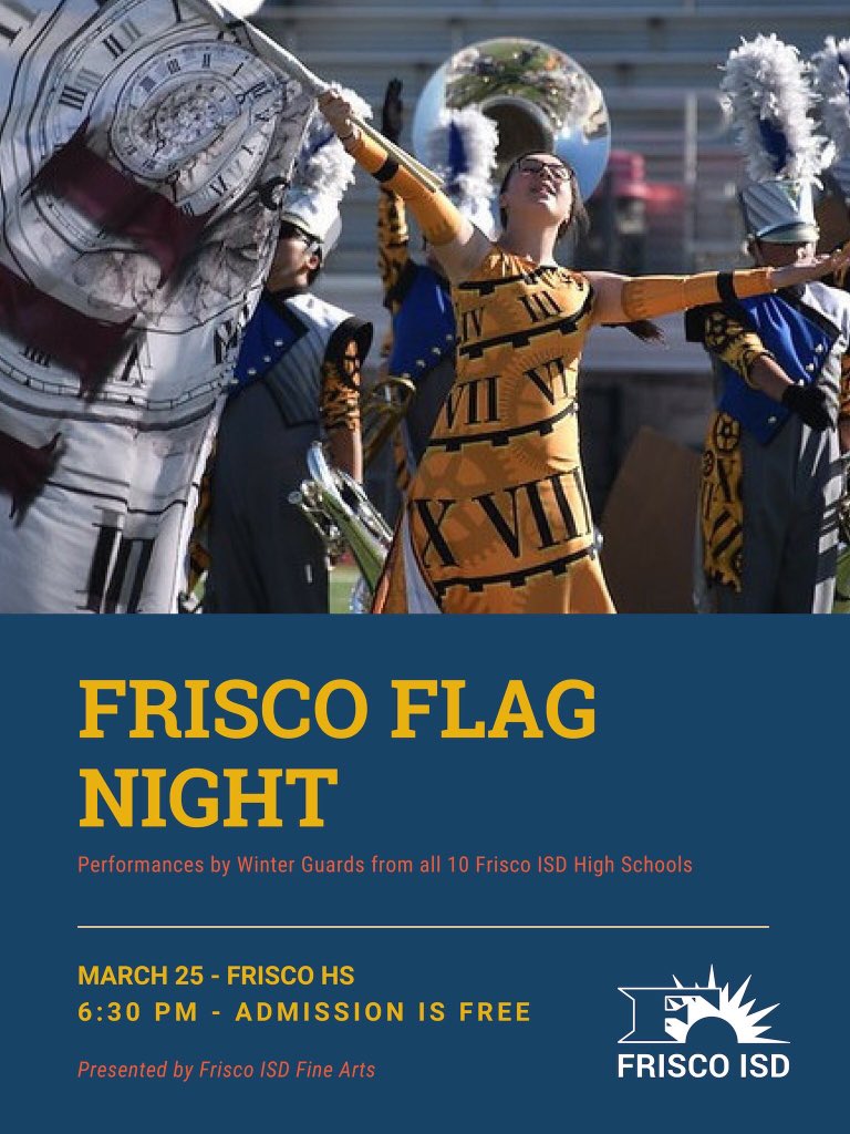 _LibertyGuard's tweet photo. It is not too late to see The Liberty Guards. 
When: Monday, March 25. 
Where: Frisco High School. 
Bring friends and family (it is more  enjoyable this way😉) https://t.co/0B7tPxSasR