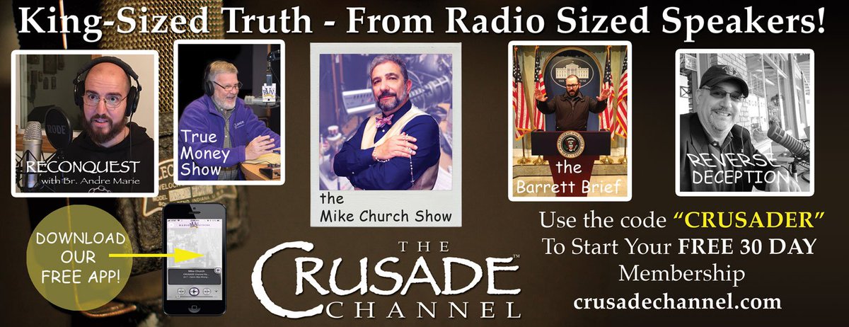 TheKingDude's tweet photo. The Mike Church Show is LIVE from studio D only on @VeritasRadioNet Today's Topics: @Disney begins the #MassiveLayoffs after their @21CF acquisition, #monopolies, @FCC, @united defies science w/ gender neutral option & more. Not a member? Join for 30 days FREE w/ code CRUSADER. https://t.co/eCrVcUfXTG