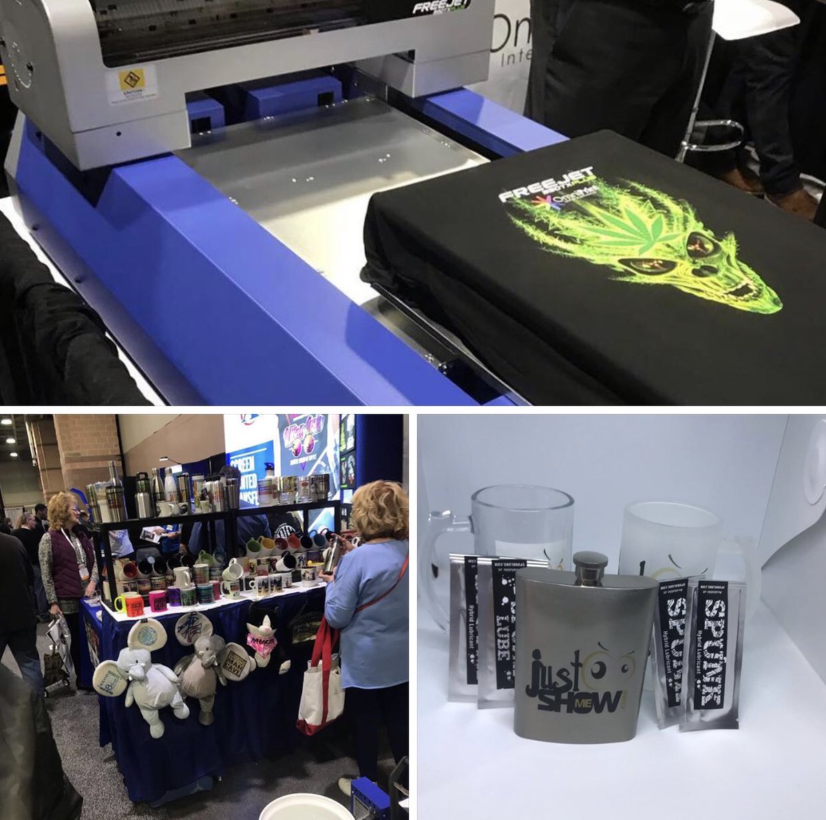 officialjustsho's tweet photo. I’m still here at the ISS in Atlantic City! Holla if you see me  for some awesome giveaways!!! i even got the number one lube on the planet @SpunkLube on me! #spunklube #muchlove #justshowme #kingscustomapparelplus #kingshit https://t.co/b5B2VCO6dq