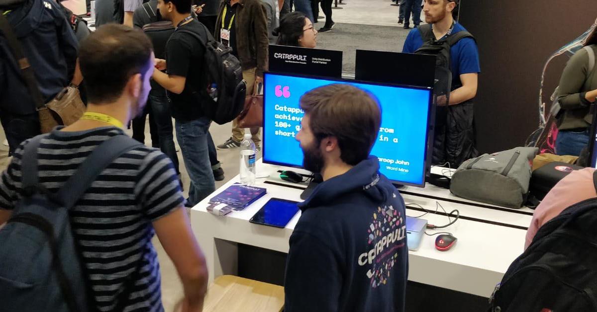 AptoideConnect's tweet image. Last day at #GDC19! Swing by @unity3d Partner Spotlight booth to meet us. We'll be there from 12 PM to 3 PM (GMT-7). See you there! 👋 #GDC2019 #Catappult #UnleashYourApps